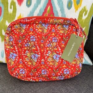 Vera Bradley Red and Blue Floral Cosmetic Bag NWT